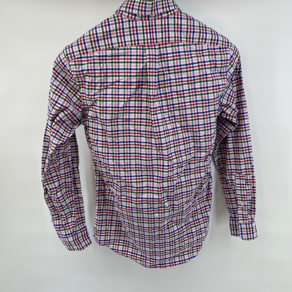 Polo Ralph Lauren Slim Fit Stretch Oxford Shirt Mens Small Plaid Multi-Color - Picture 5 of 8